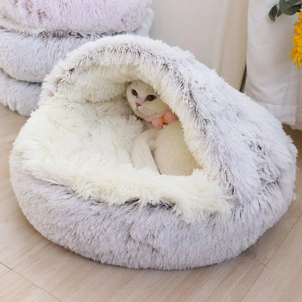 Round Plush Cat Nest