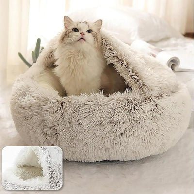 Round Plush Cat Nest